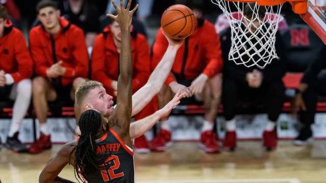 Nebraska's Rienk Mast scored a team-high 34 points and had 10 rebounds.